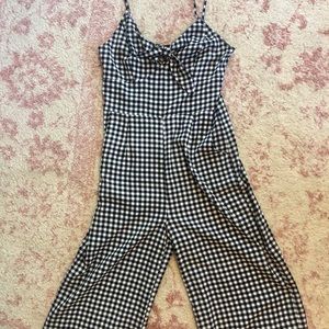 Black and white checkered jumpsuit